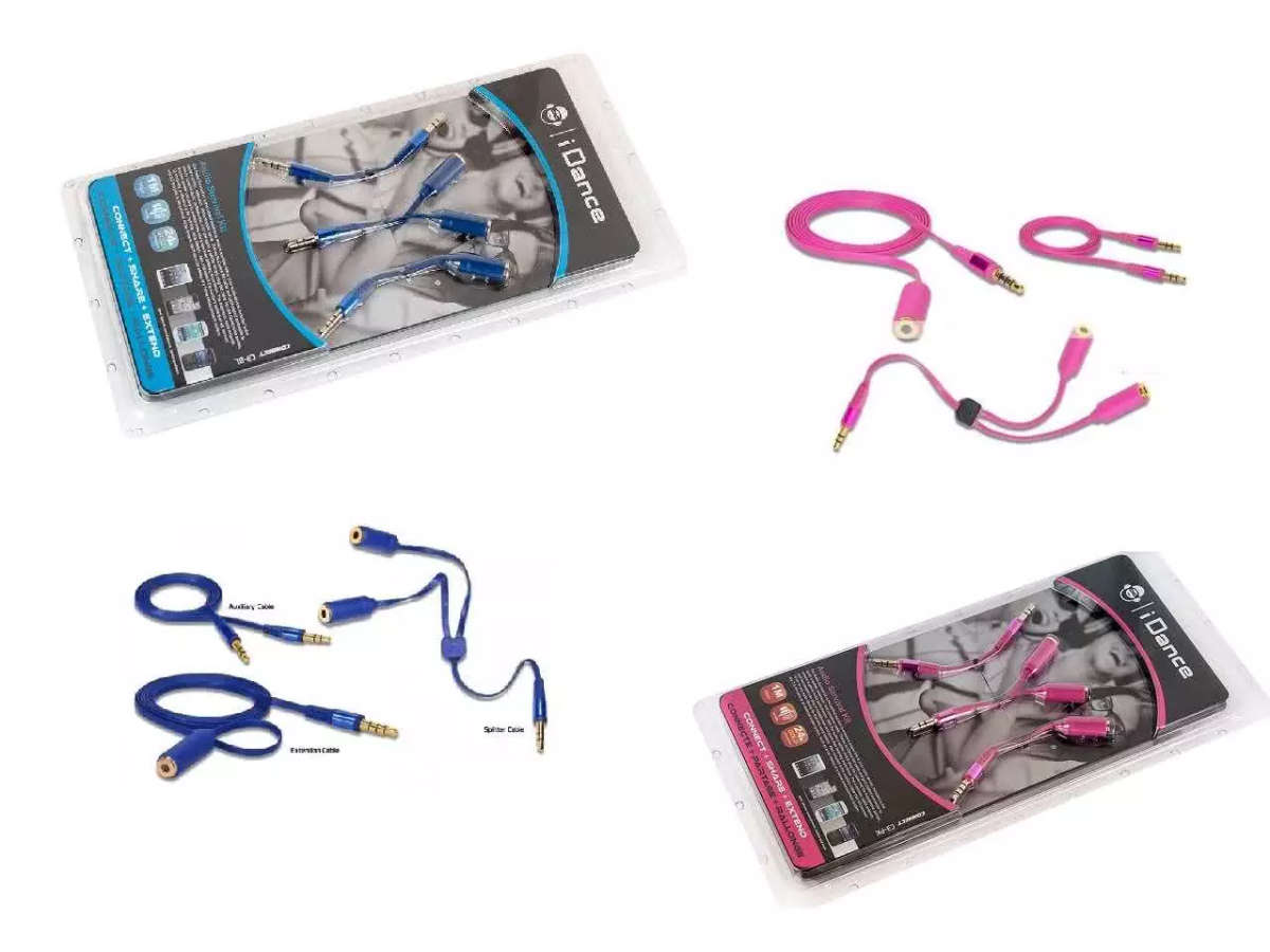 3-in-1 3.5mm Aux Cable Kit | 1 Meter 3.5mm to 3.5mm cable, 3.5mm Audio Splitter, 3.5mm Extension