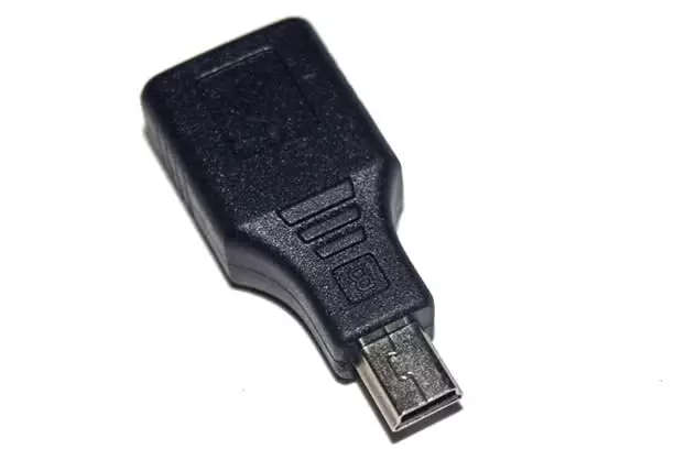 Male Mini USB to USB Adapter Female (Standard USB Type A)