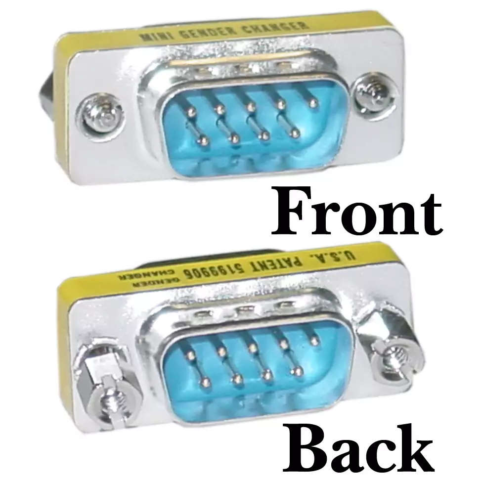 Serial Port DB9 RS232 Male to Male Adapter / Gender Changer