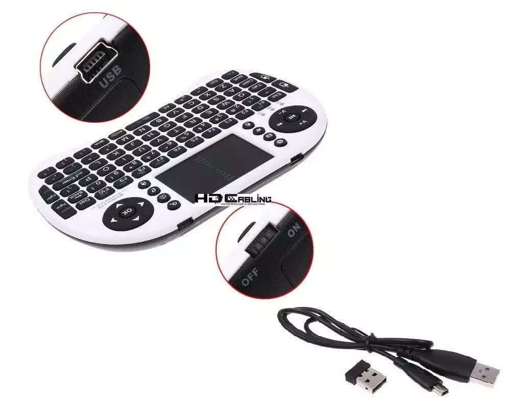 Wireless Touchpad Mouse &amp; Keyboard - Lithium rechargeable battery