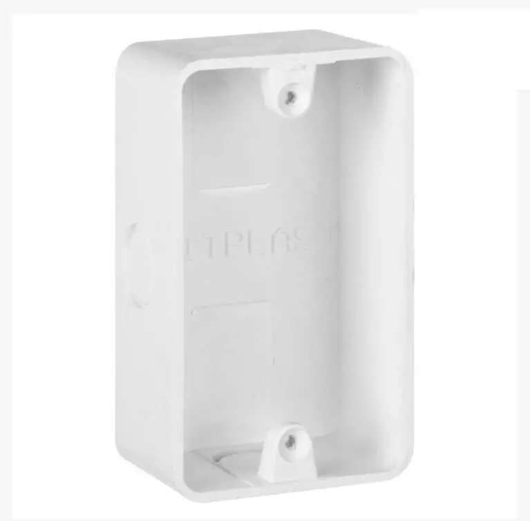 PVC 4x2 Wall Box for 120 x 70 mm Wall Plates | Single Electrical plug Size
