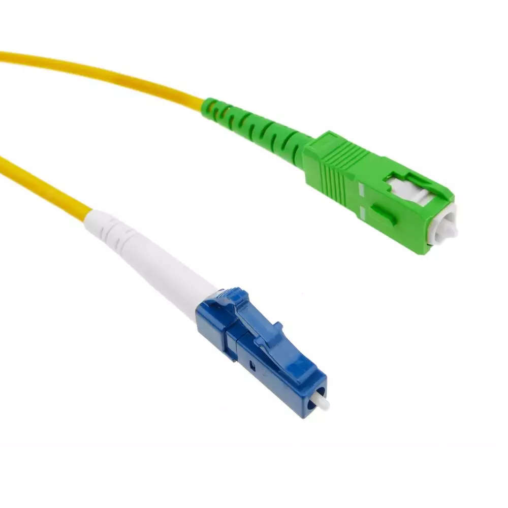 10 Meter APC SC to LC Simplex Single Mode Fiber Optic Cable | Fiber Cable for Router