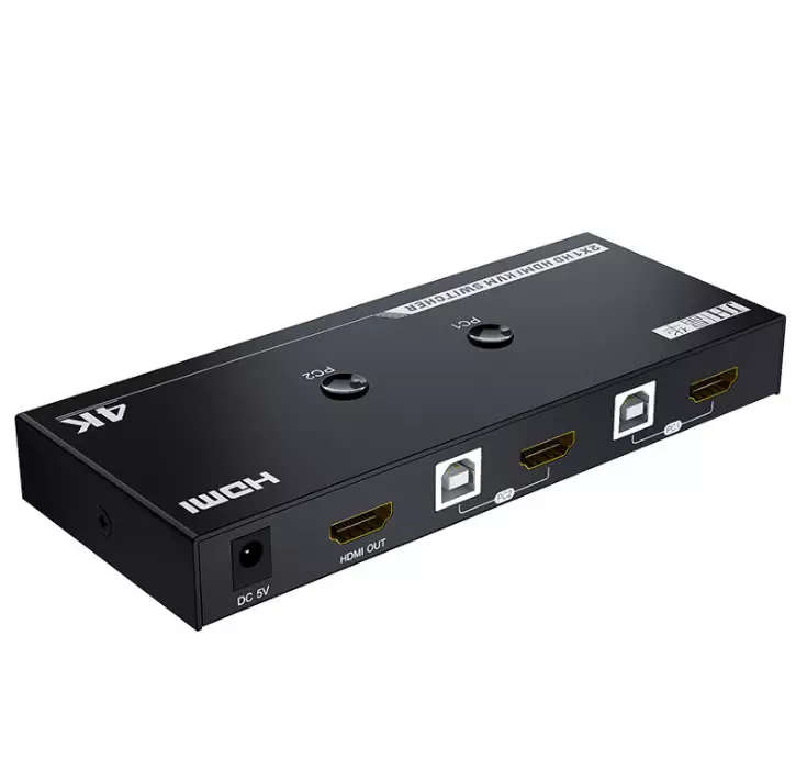 2 Port HDMI KVM Switch | Keyboard / Video / Mouse Switch | 4K Ultra HD