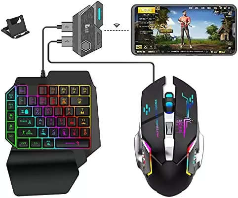 4 in 1 Mobile Game Controller Set | Wireless Bluetooth Keyboard and Mouse for Smartphone