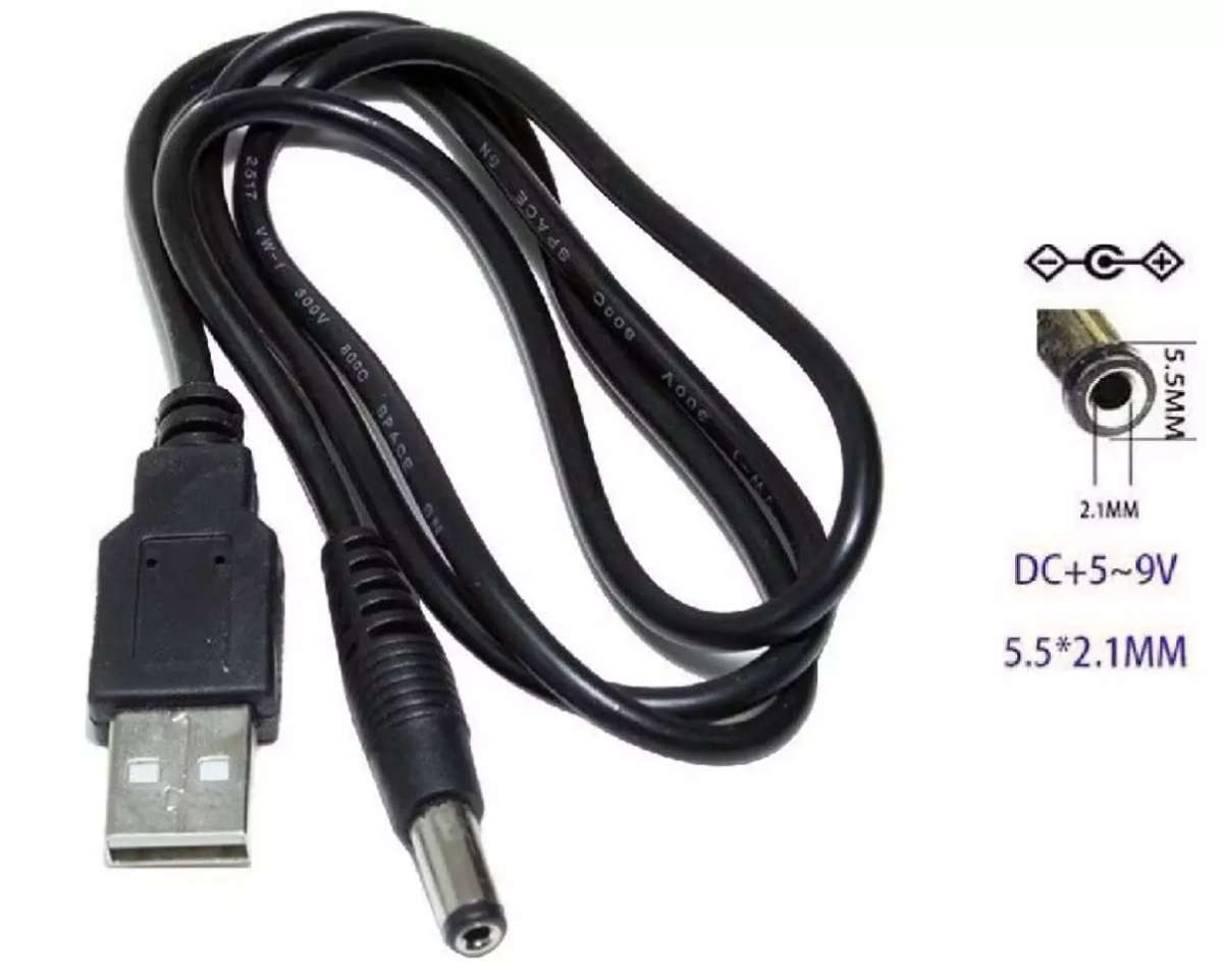 1 Meter 5 volt USB to DC Power Cable