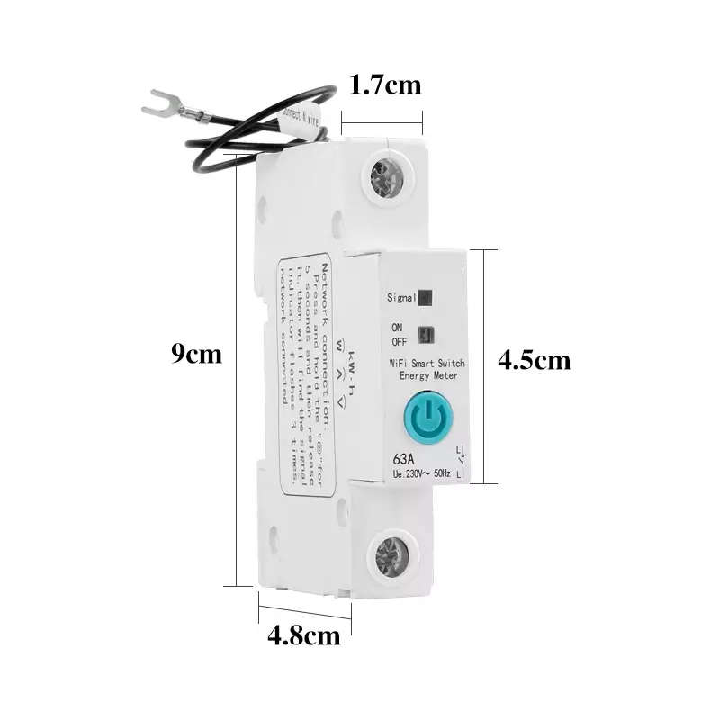 Up to 63A (variable Trip Limit) WIFI Smart Breaker with optional Energy Monitoring | Tuya or Ewelink