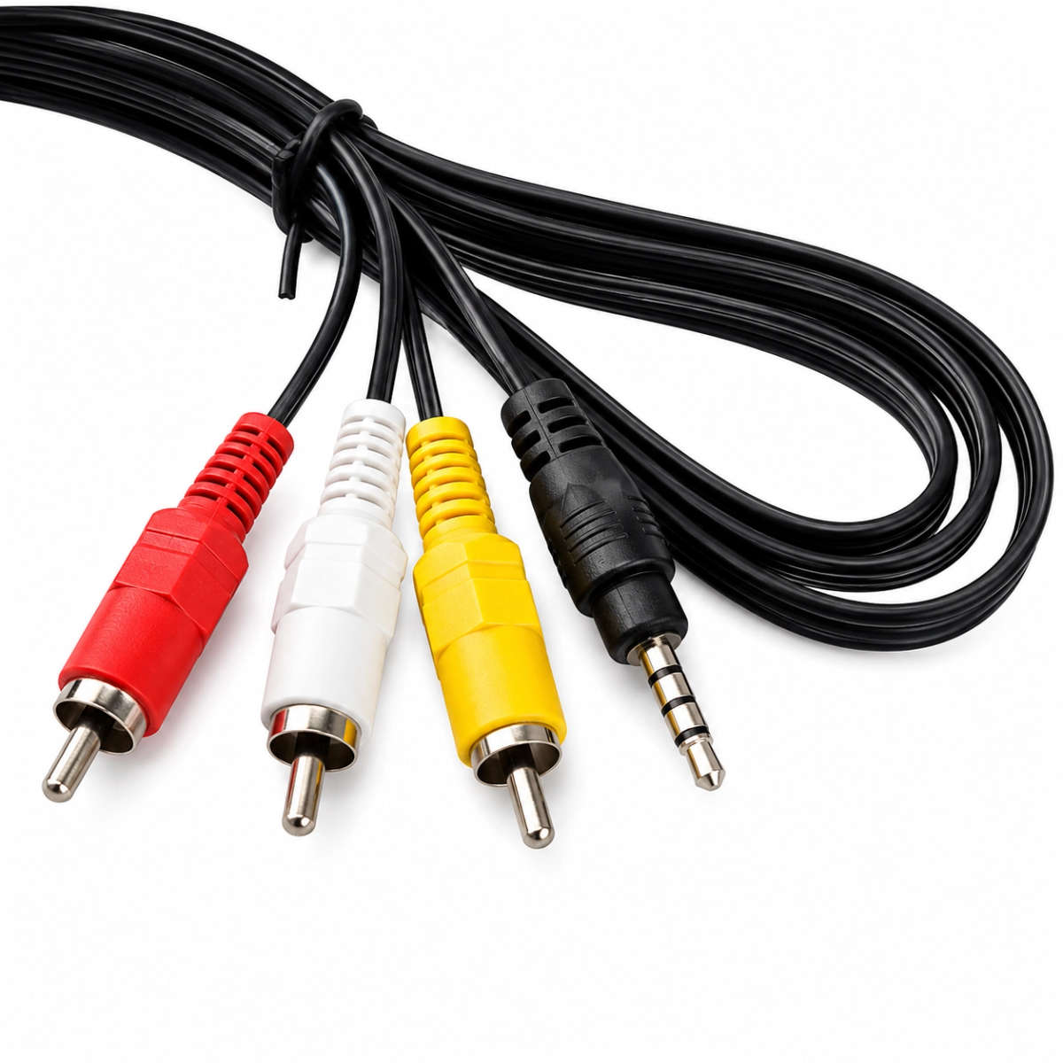1.2 Meter Male 3.5mm to 3 RCA AV Cable | TRRS Jack | 4 Pole Jack