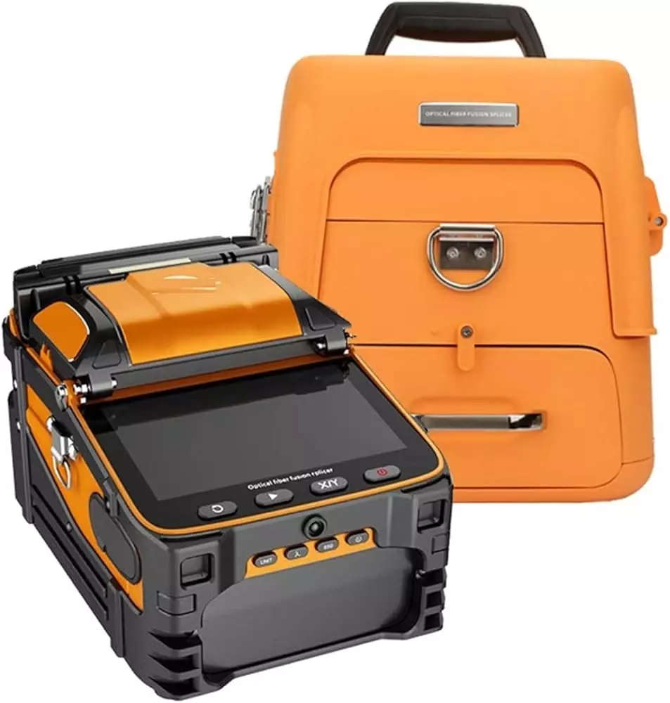 Fiber Fusion Splicer | AI-9 Splice Machine | 6 Motors | Power Meter VFL | Rechargeable Lithium Ba...