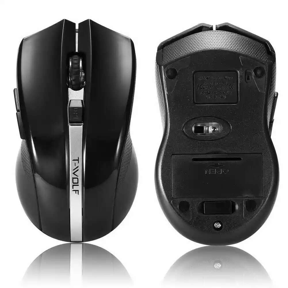 2.4Ghz Wireless Mouse | 1000 - 2000 DPI | Replaceable Batteries | TWolf