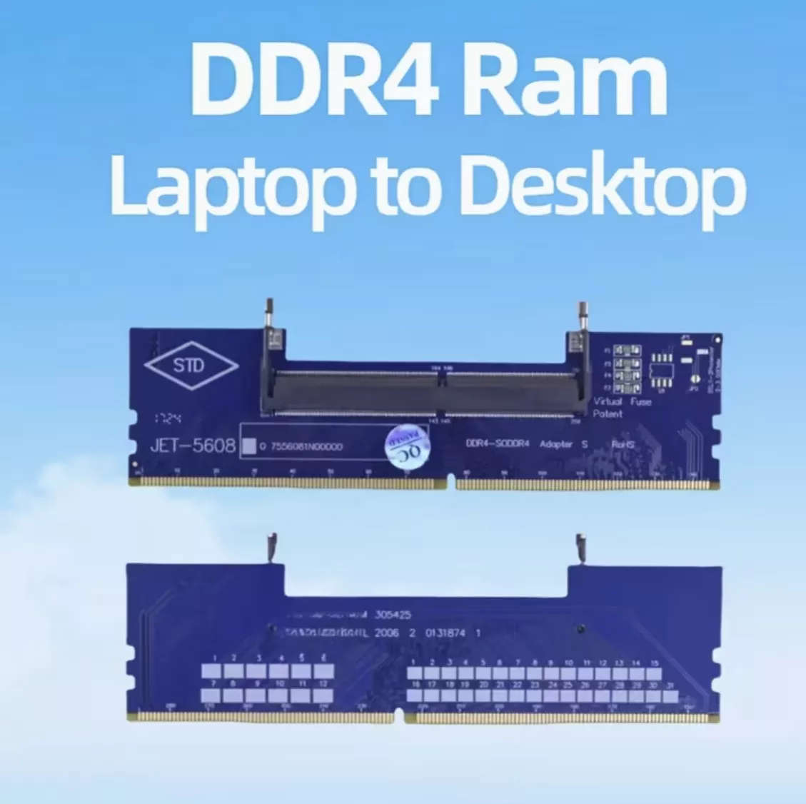 DDR5 and DDR4 Laptop to Desktop Memory Adapter | SO-DIMM to DIMM adapter