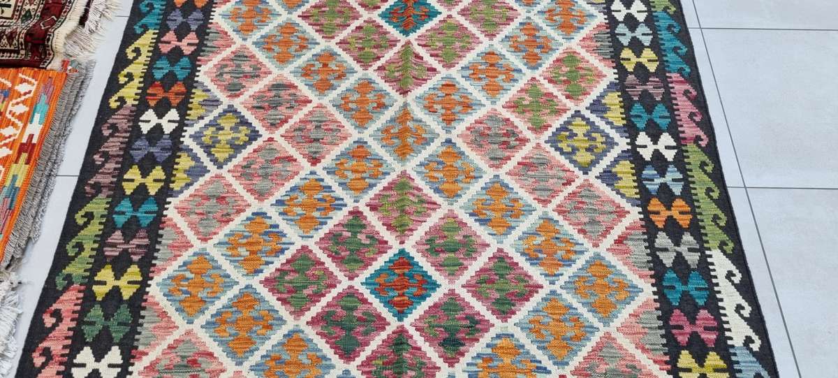 Afghan Chobi Kilim 253cm x 181cm Hand Made