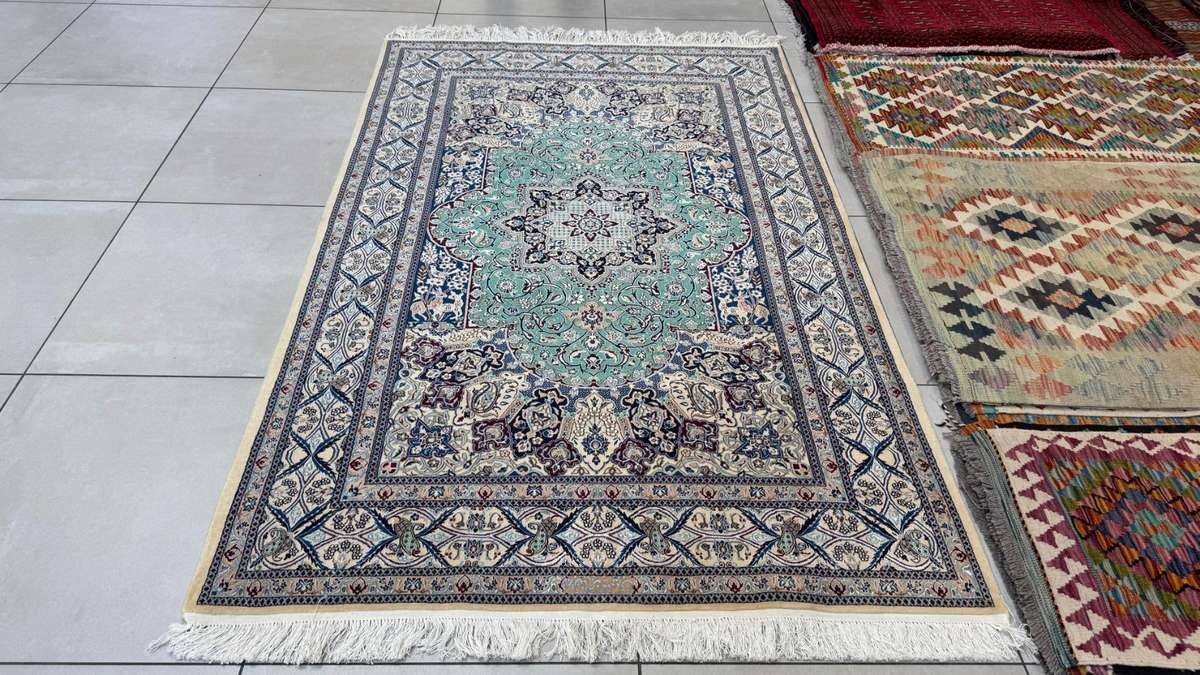 Very Fine Persian Nain Carpet (6LA) 210cm x 134cm Hand Knotted