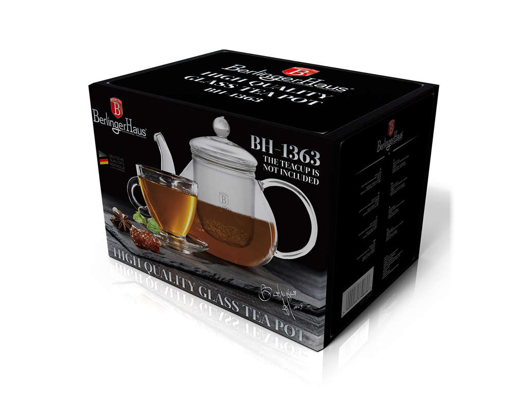 Berlinger Haus - 1 Litre Glass Tea Pot (READ THE DESCRIPTION)