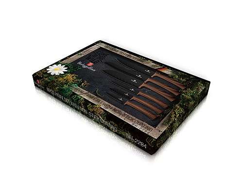 Berlinger Haus  5 Pieces Forest Line Non-Stick Coating Knife Set - Brown (READ THE DESCRIPTION)
