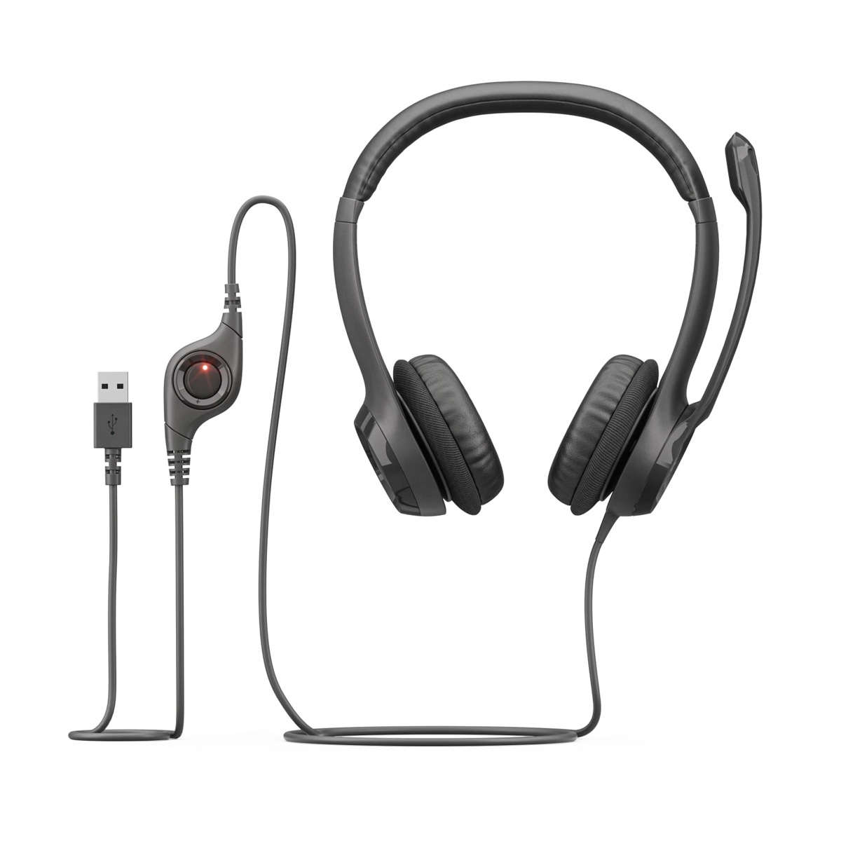 Logitech H390 USB Type-A Black Wired Calling Headset