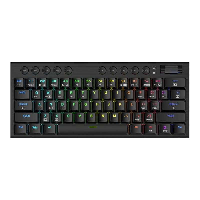 REDRAGON Horus Mini Pro 61Key Wireless Bluetooth Red Switch RGB Low Profile Gaming Mechanical Key...