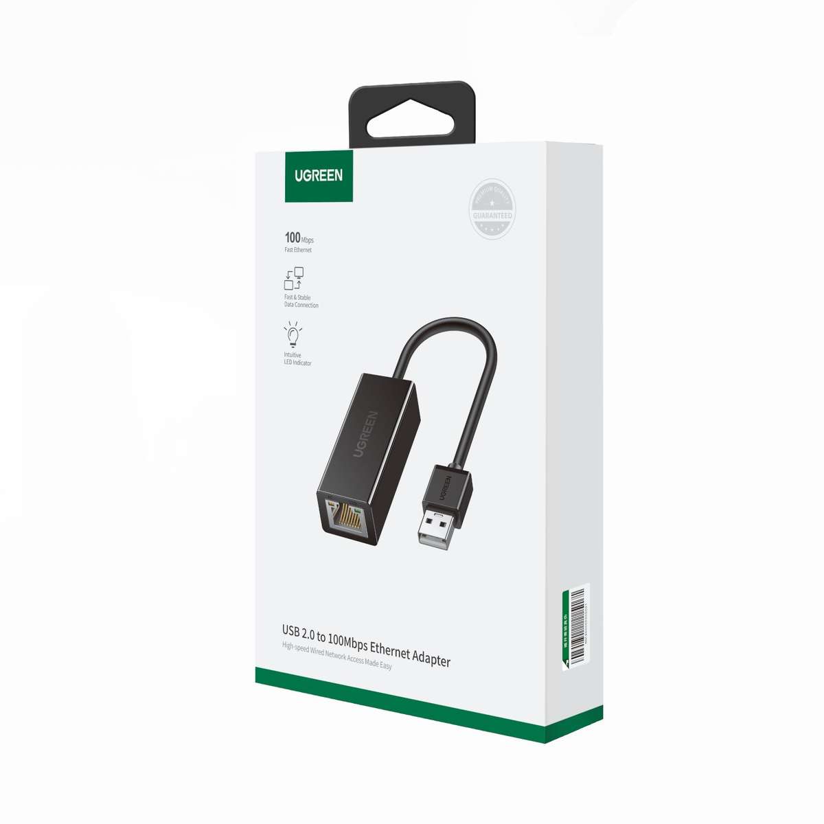 UGREEN CR110 Ethernet Adapter | USB 2.0 to RJ45 - Black