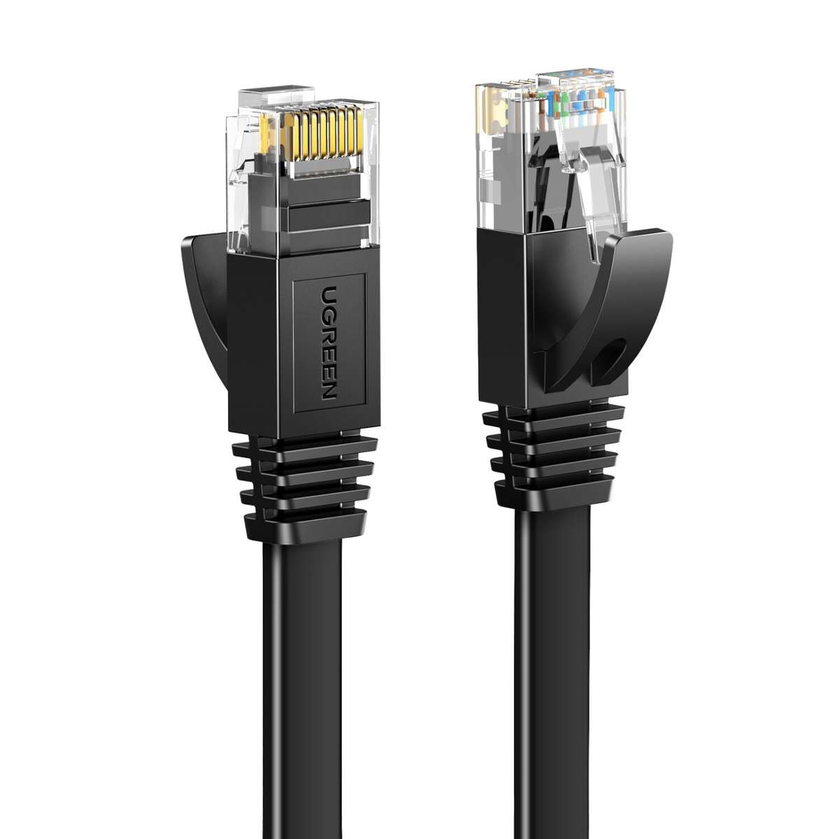 UGREEN NW102 Cat6 U/UTP Flat Ethernet Cable 15m - Black