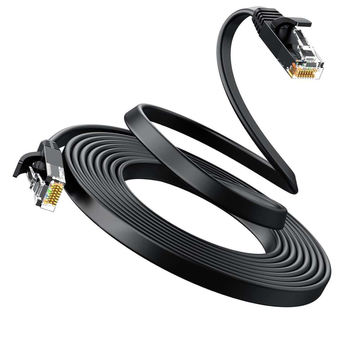 UGREEN NW102 Cat6 U/UTP Flat Ethernet Cable 15m - Black
