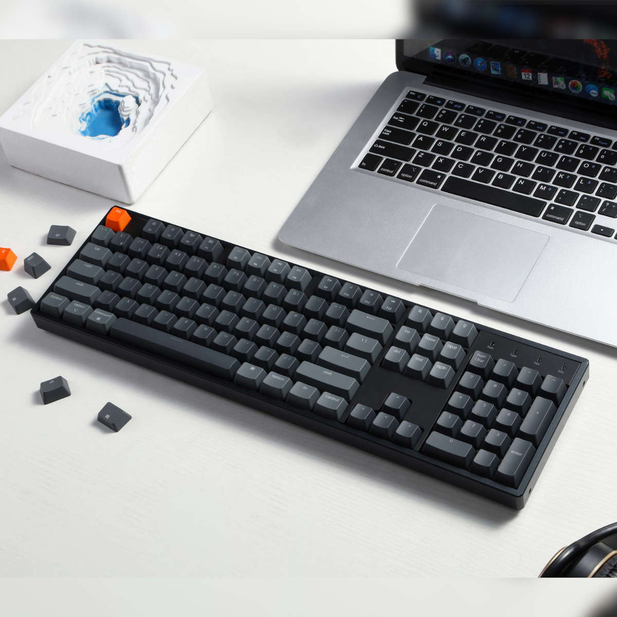 Keychron K10 QMK Full-size RGB Wireless Custom Mechanical Keyboard V.2 (Super RED Switch) –...