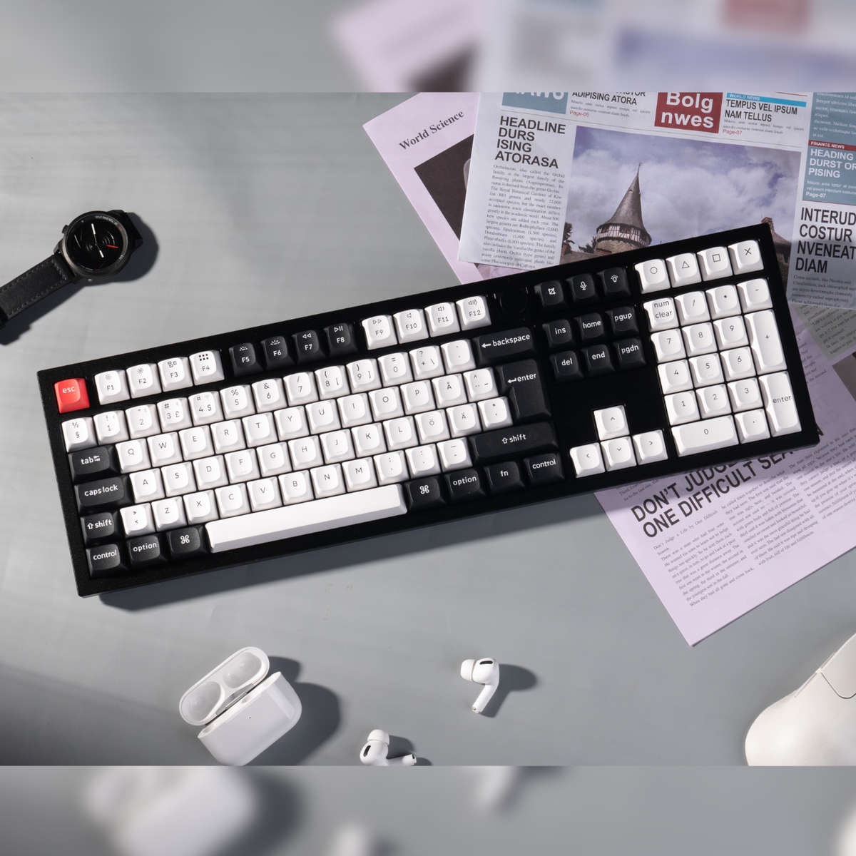 Keychron Q6 HE QMK Full-size Wireless Custom Mechanical Keyboard (Nebula Switch) – Carbon ...