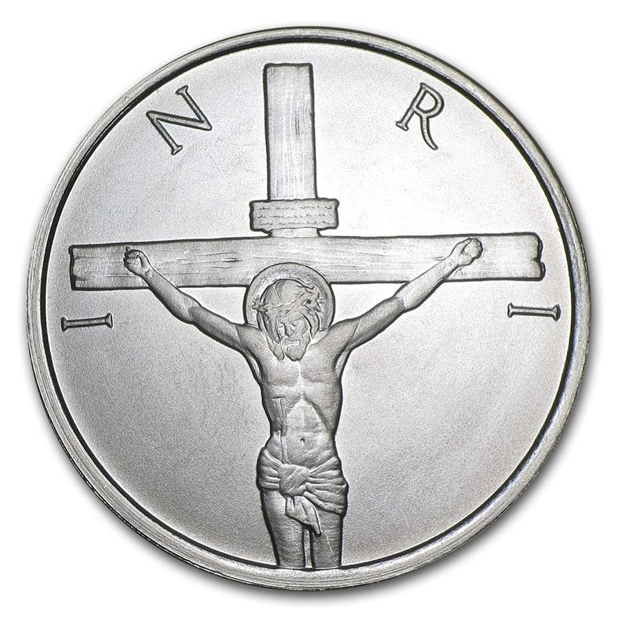 2015 JESUS CRUCIFIXION SILVER SHEKEL (RARE) 1/2 OZ 99.9 BU COIN SILVER SHIELD