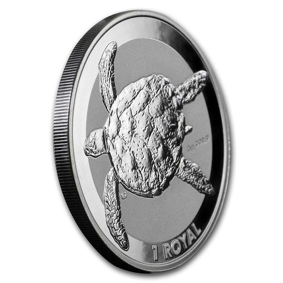 2020 First ever British Indian Ocean Territory 1 oz .999 fine Silver Sea Turtle BU Only 10000 minted