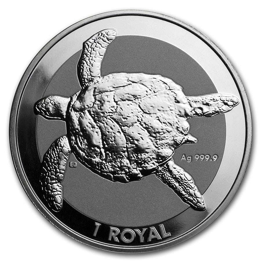 2020 First ever British Indian Ocean Territory 1 oz .999 fine Silver Sea Turtle BU Only 10000 minted