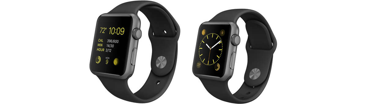 Apple Watch: Sport - 42MM Space Grey Aluminium Case With Black Sport Band