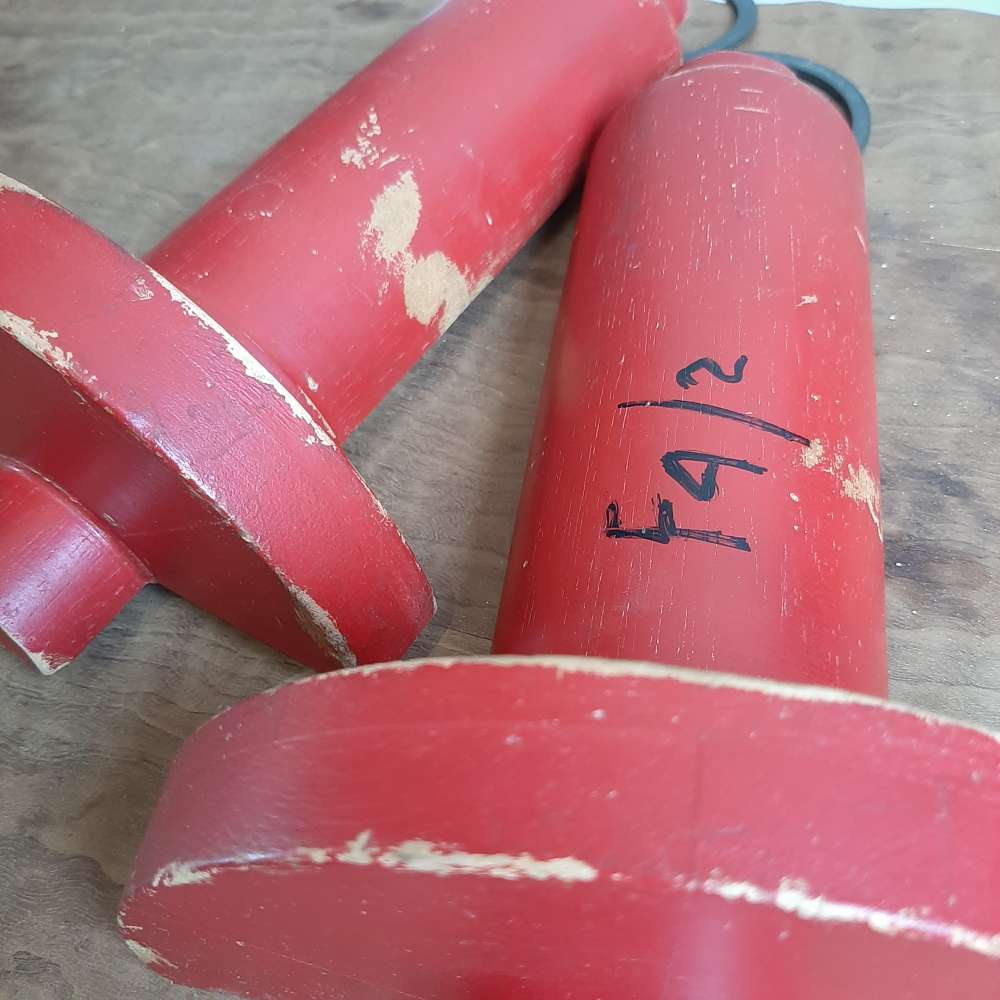 Red hanging bell shapes