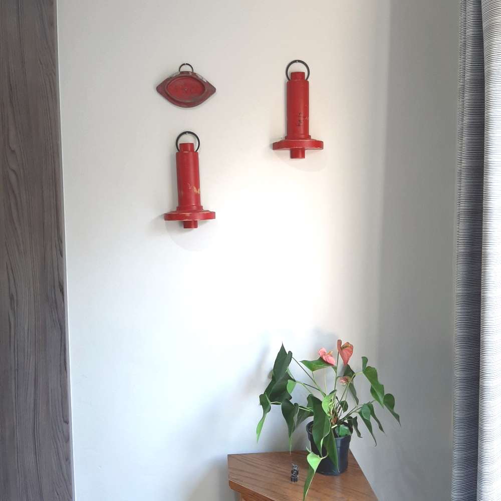 Red hanging bell shapes