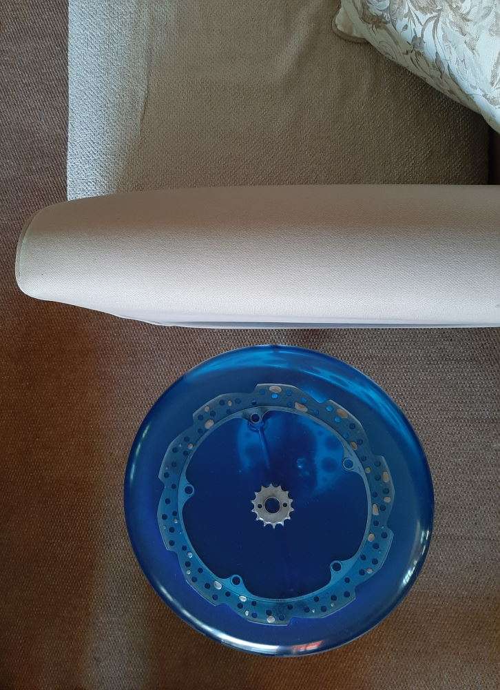 Blue Resin Side Table