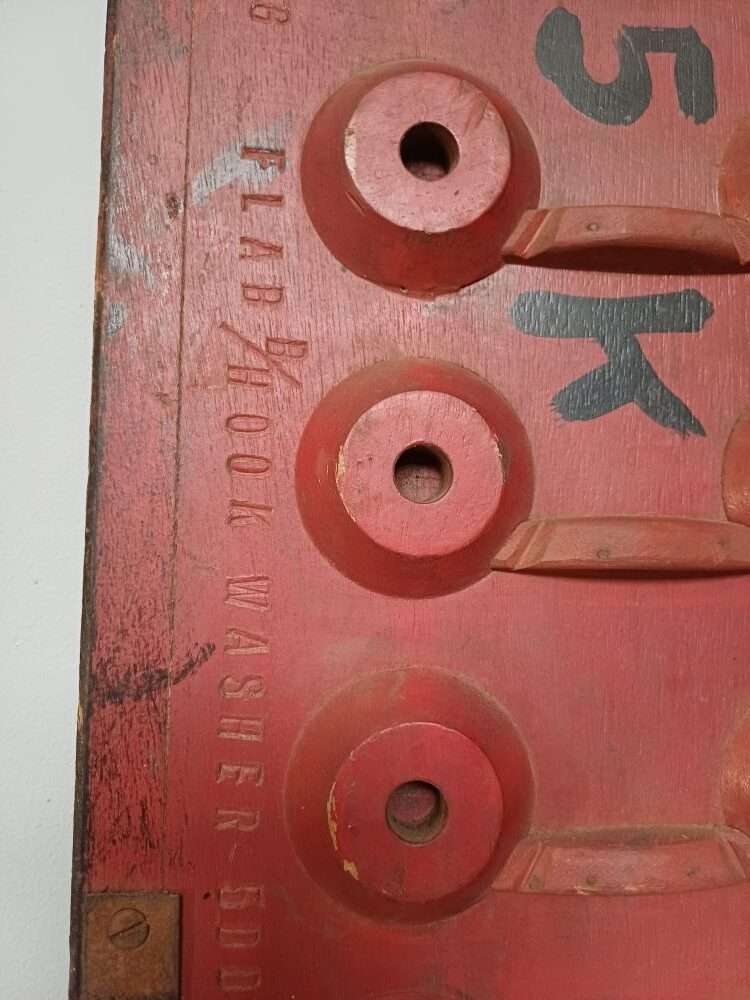 Red Industrial Pattern Mould Wall Hanging  Washer Grid 2-B