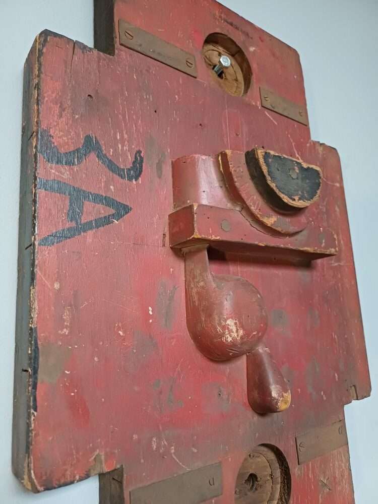 Red Industrial Pattern Mould Wall Hanging - SIMCO Latch Casting WF7 6 7 (3A)
