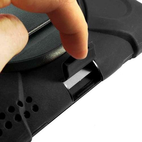 Tuff-Luv Rugged Armour Case with Shoulder Strap and stand for the Apple iPad 2/3 and 4 - Black