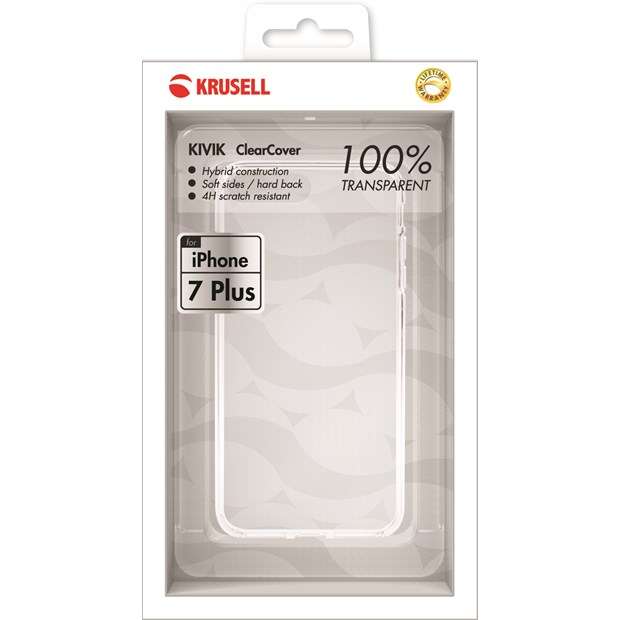 Krusell Kivik Cover for the Apple iPhone 7 Plus / iPhone 8 Plus - Clear - Transparent