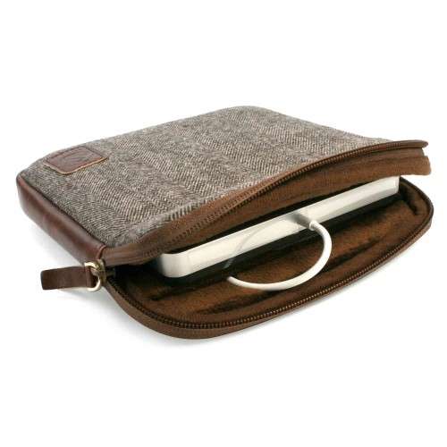 Tuff-Luv Herringbone Tweed Travel Case for the Apple USB SuperDrive (Apple USB DVDROM Drive) - Brown