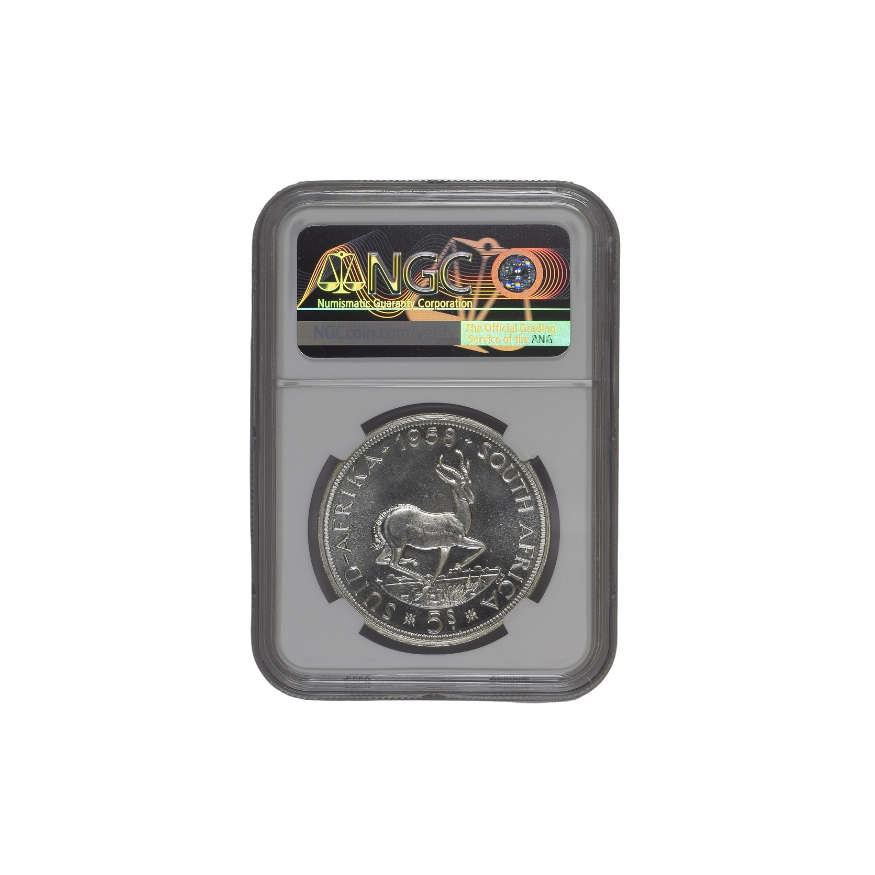 1958 South Africa 5 Shilling PF 65 NGC Graded