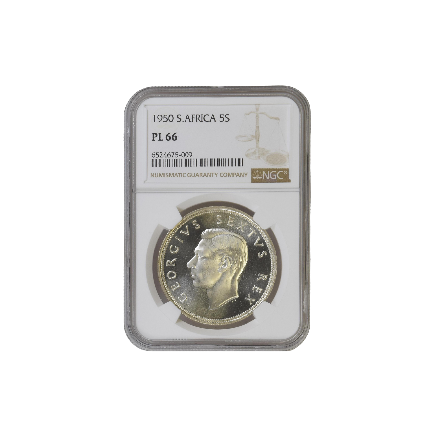 1950 South Africa 5 Shilling (PL 66) NGC Graded
