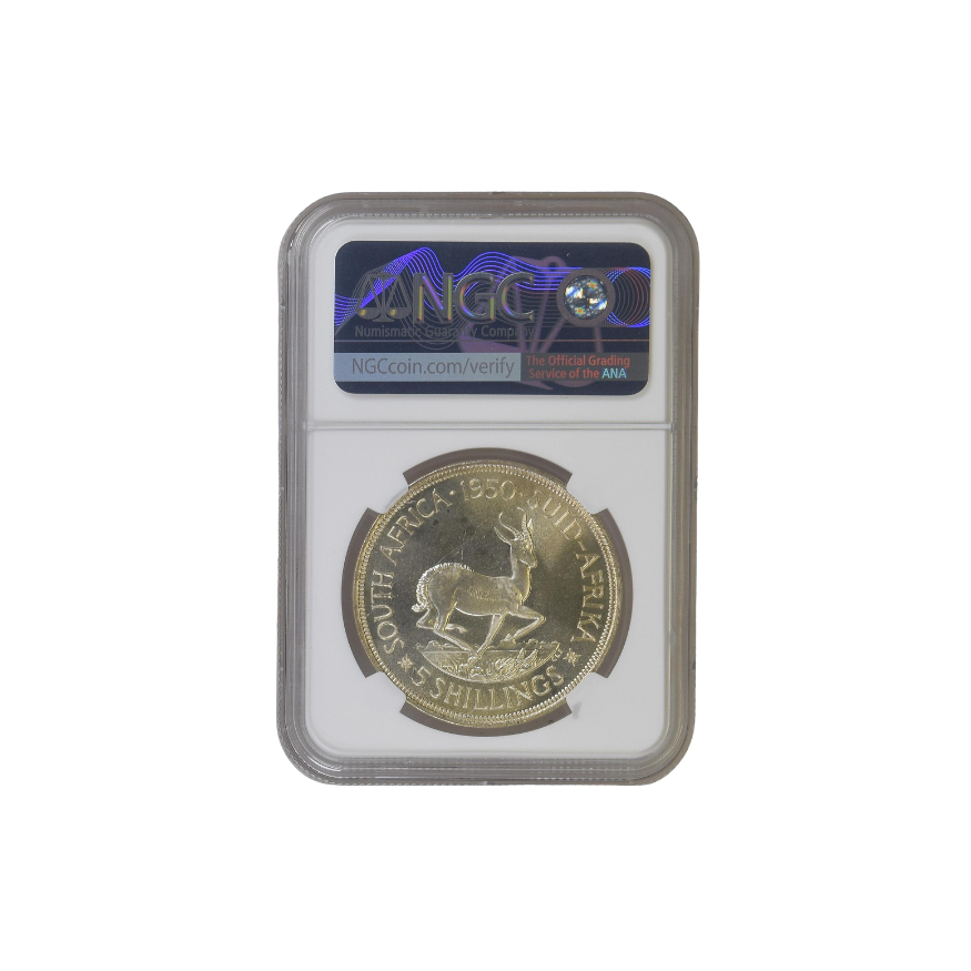 1950 South Africa 5 Shilling (PL 66) NGC Graded