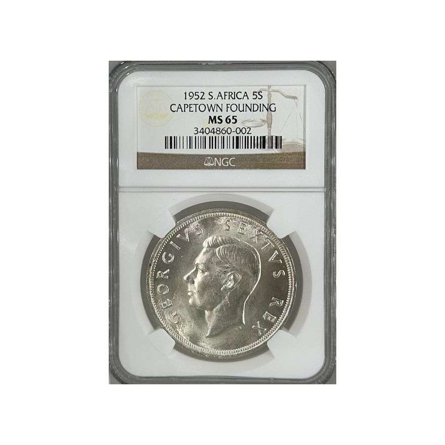 1952 South Africa 5 Shillings MS 65 NGC