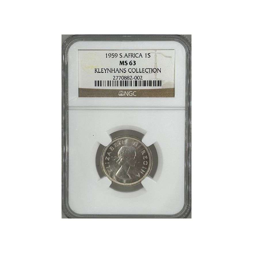 1959 South Africa 1 Shilling MS 63 NGC