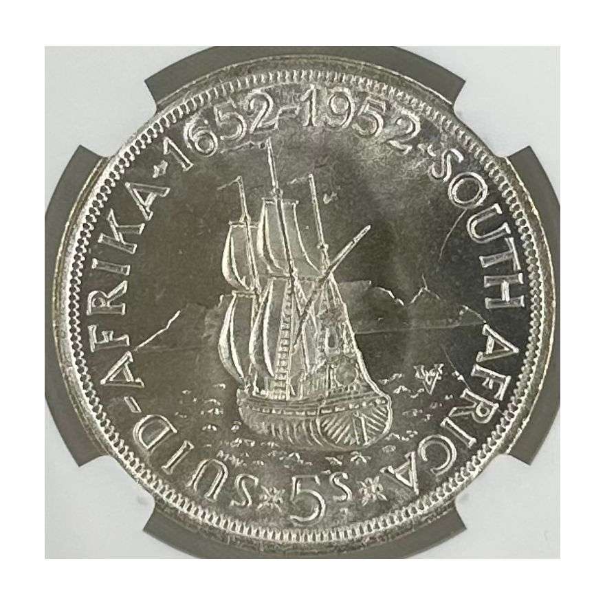 1952 South Africa 5 Shillings MS 65 NGC