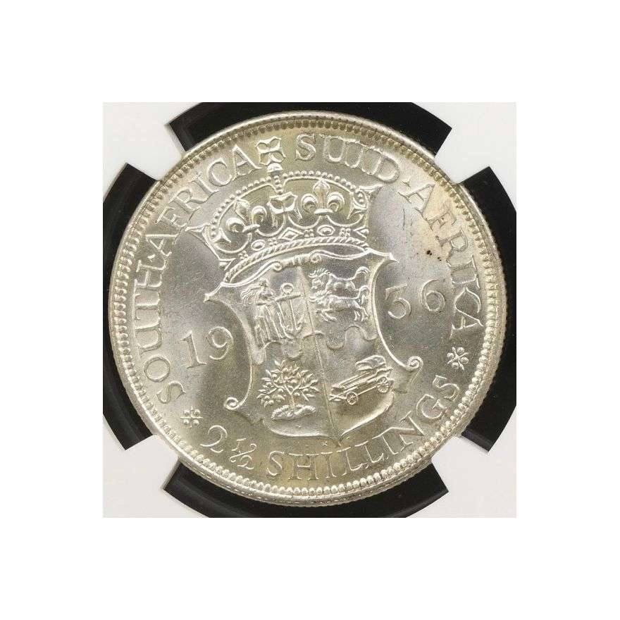 1936 South Africa 2.5 Shillings MS 61 NGC