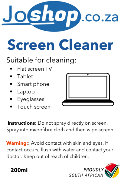 Screen Cleaner Spray with Microfibre Cloth