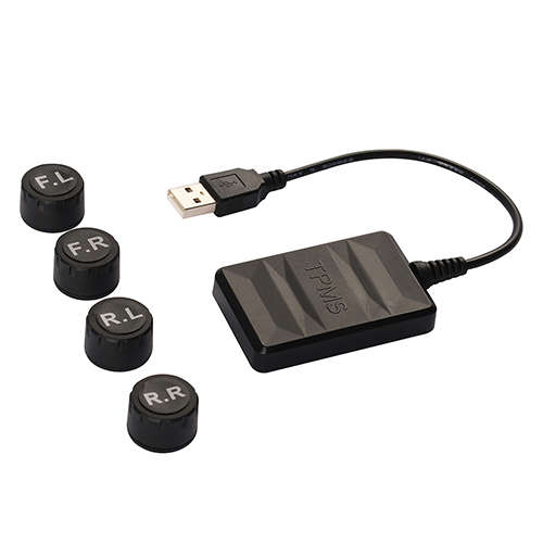 USB Tire Pressure Monitor, 0-8 Bar Car External TPMS for Android Car Radio