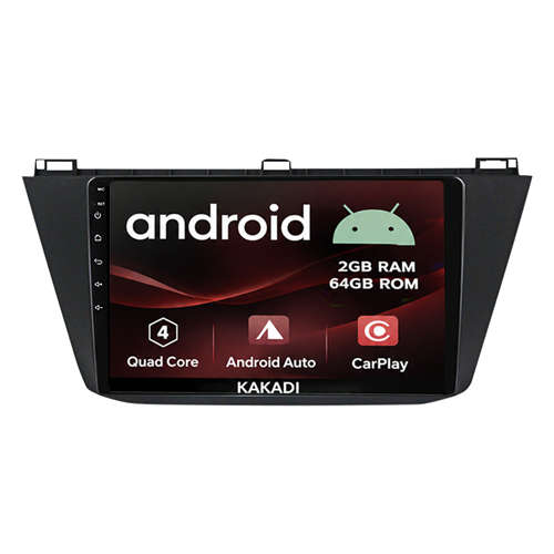 VW Tiguan 2016 to 2022 Android 2gb + 64gb Navigation Radio With Carplay