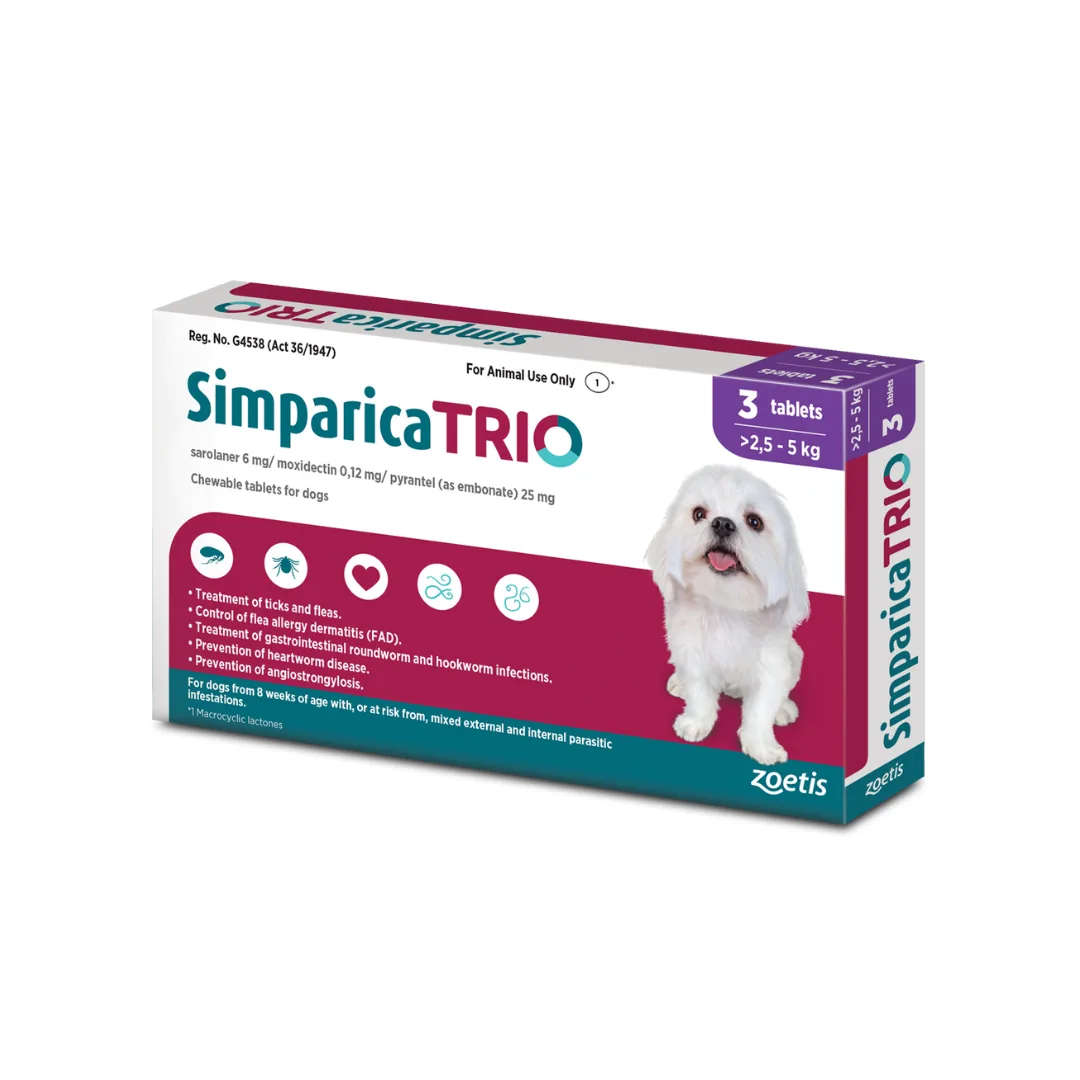 Simparica Trio for Dogs 3 tablets