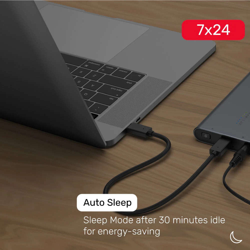 Unitek SolidForce USB-C to PCIe/NVMe M.2 SSD Dual Bay Enclosure With Office Clone