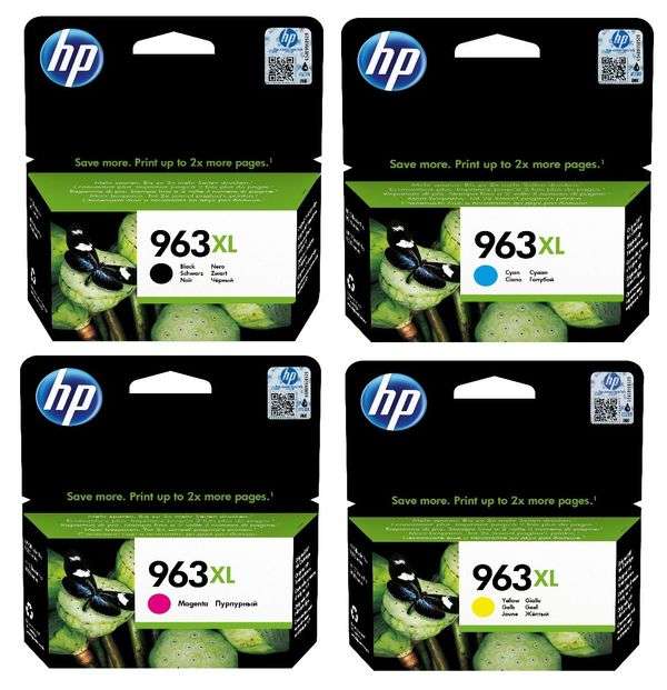 HP 963XL High Yield C/M/Y/K Original Ink Cartridge 4-Pack